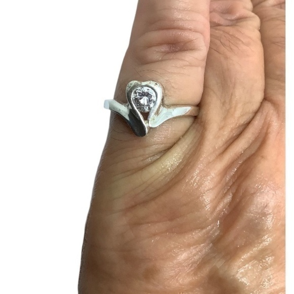 Sterling silver CZ ring size 8.25